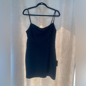 Lulus, Black Mini Dress with Sequins